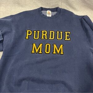 VTG FRUIT OF THE LOOM SUPER PURDUE UNIVERSITY SWEATSHIRT Size XL Made USA Flaw